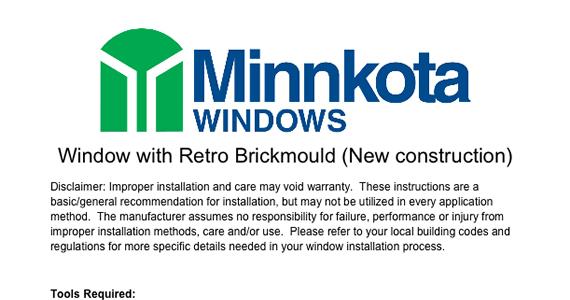 Installation Instructions - Brickmould